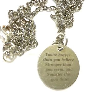 Pendant Necklace “Quote” Stainless Steel